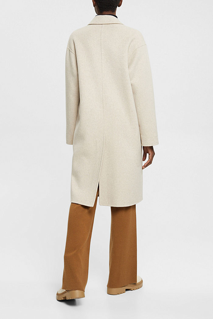 Wool blend coat, CREAM BEIGE, detail-asia image number 1