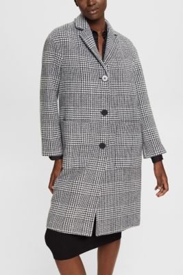 Shop the Latest in Women's Fashion Dogtooth check coat ESPRIT