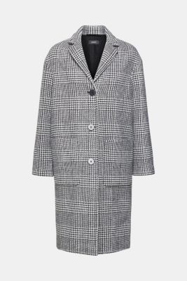 Shop the Latest in Women's Fashion Dogtooth check coat ESPRIT