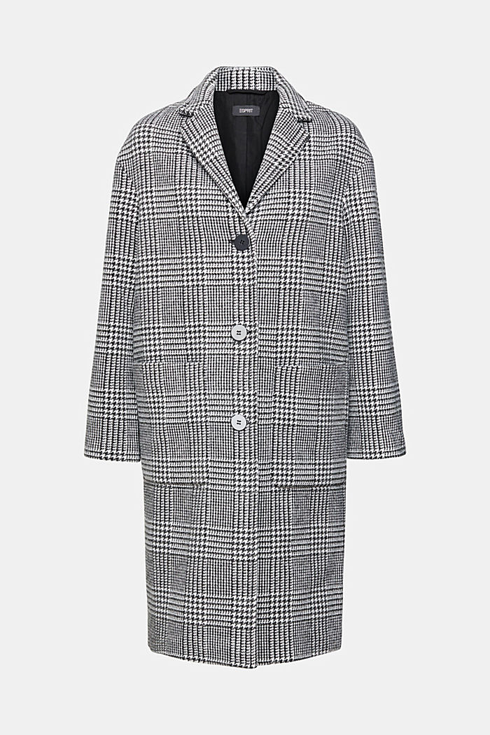 Dogtooth check coat