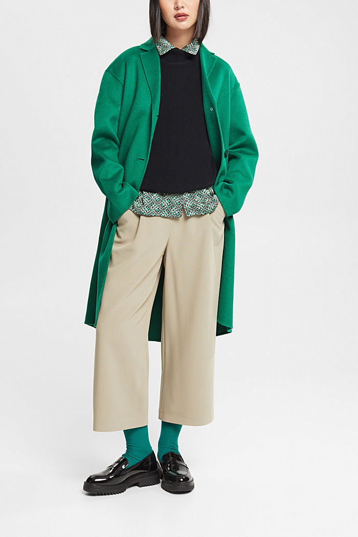 Wool blend coat, EMERALD GREEN, detail-asia image number 2