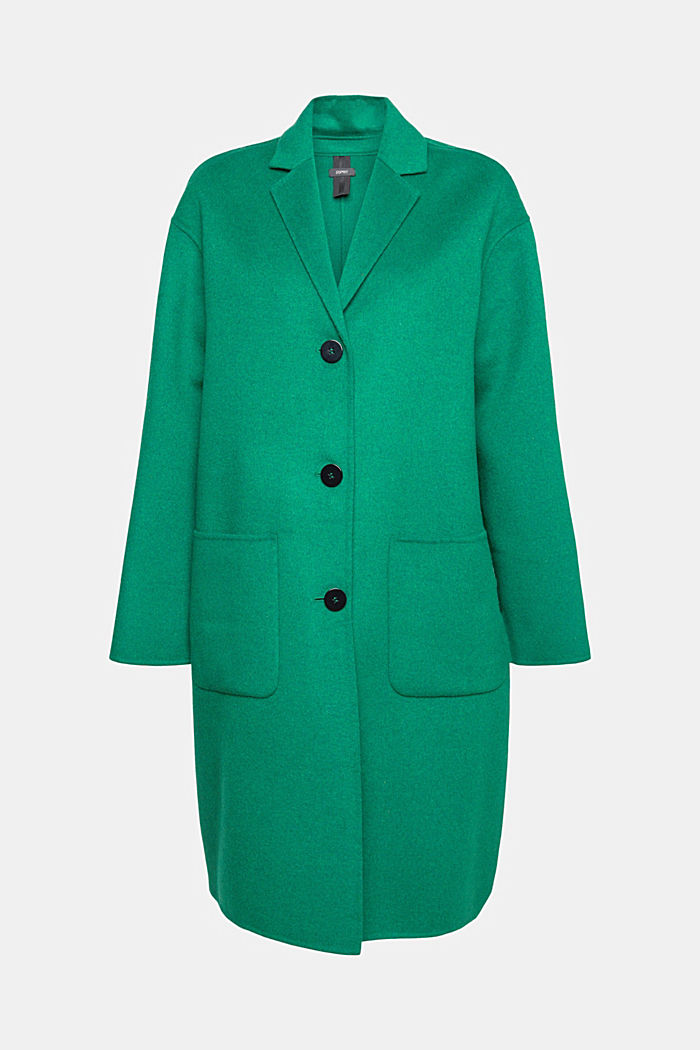 Wool blend coat, EMERALD GREEN, detail-asia image number 6