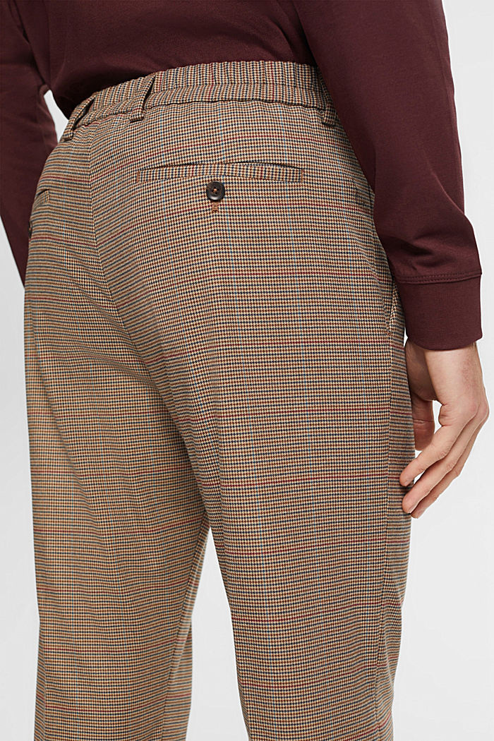 Dogtooth checked trousers, CAMEL, detail-asia image number 2