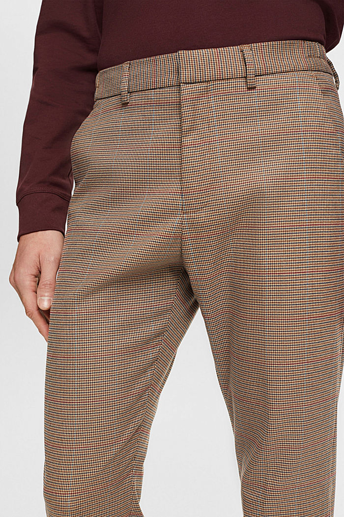 Dogtooth checked trousers, CAMEL, detail-asia image number 4