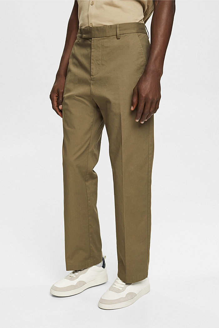 Relaxed fit chinos, KHAKI GREEN, detail-asia image number 0
