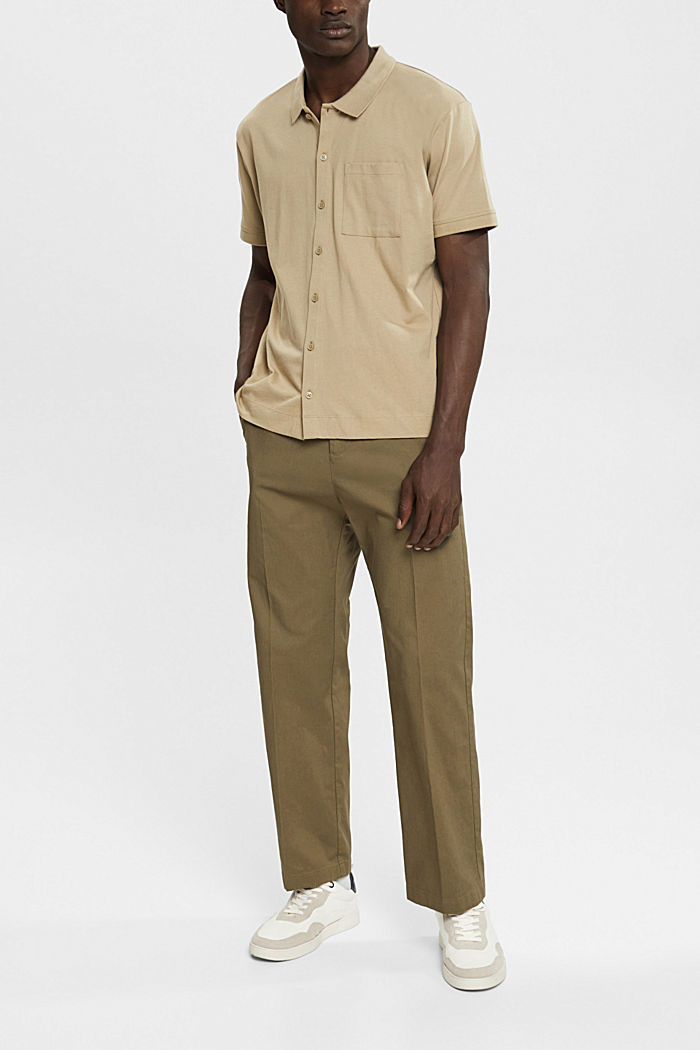 Relaxed fit chinos, KHAKI GREEN, detail-asia image number 5