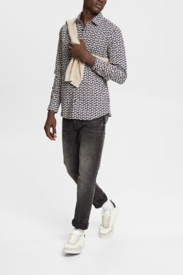 All-over print shirt, NAVY, detail-asia image number 4