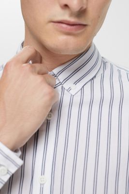Striped button down shirt, WHITE, detail-asia image number 2
