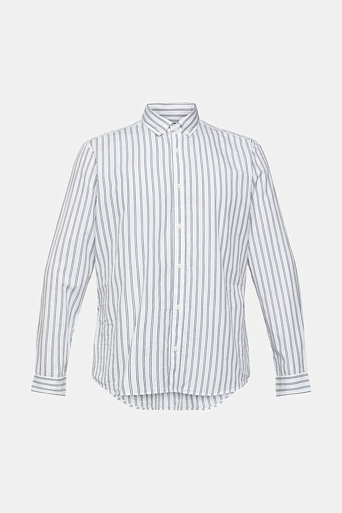 條紋鈕扣襯衫, WHITE, detail-asia image number 6