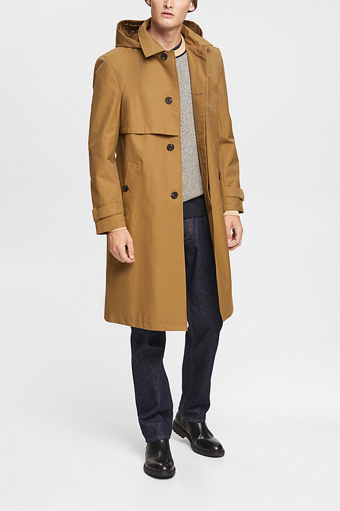 Trench coat with detachable hood, TAUPE, detail-asia image number 1