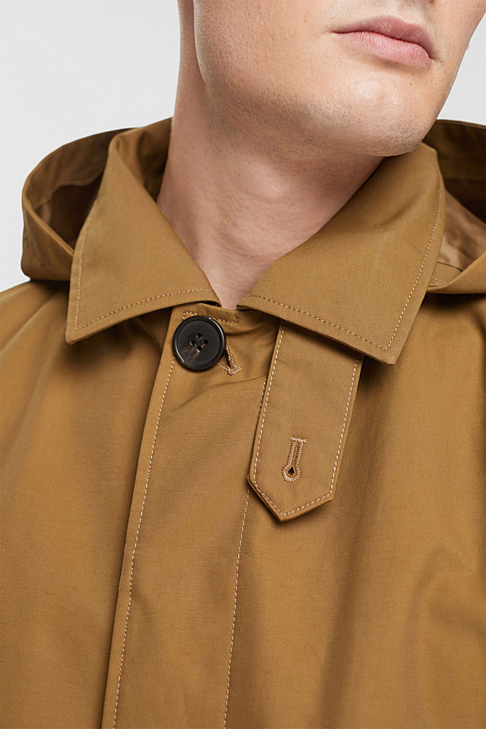 Trench coat with detachable hood, TAUPE, detail-asia image number 2