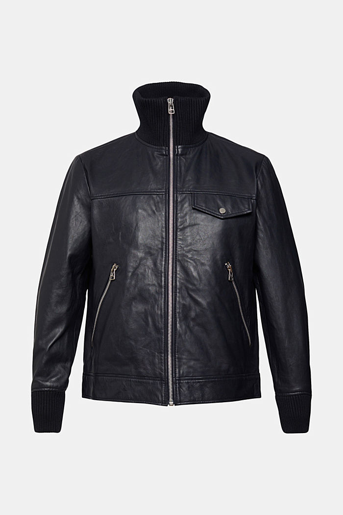 Jackets outdoor leather, NAVY, detail-asia image number 5
