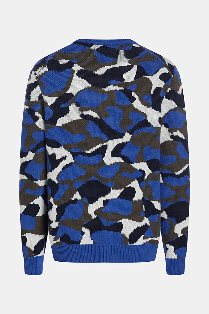 Camouflage cardigan, NAVY, detail-asia image number 5