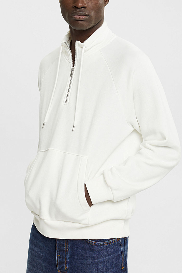 Half zip sweatshirt, OFF WHITE, detail-asia image number 0