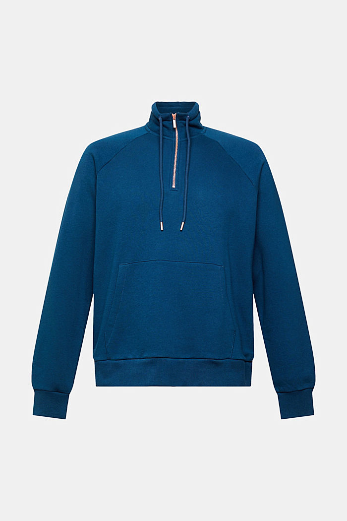 Half zip sweatshirt, PETROL BLUE, detail-asia image number 6