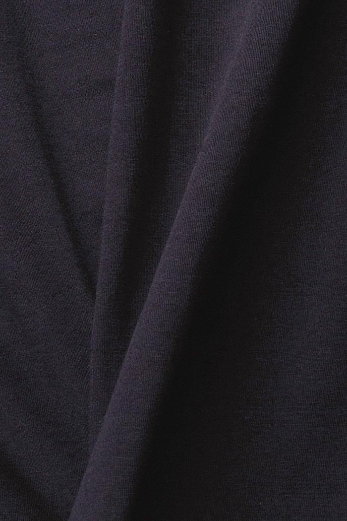 Jersey long sleeve top, BLACK, detail-asia image number 4