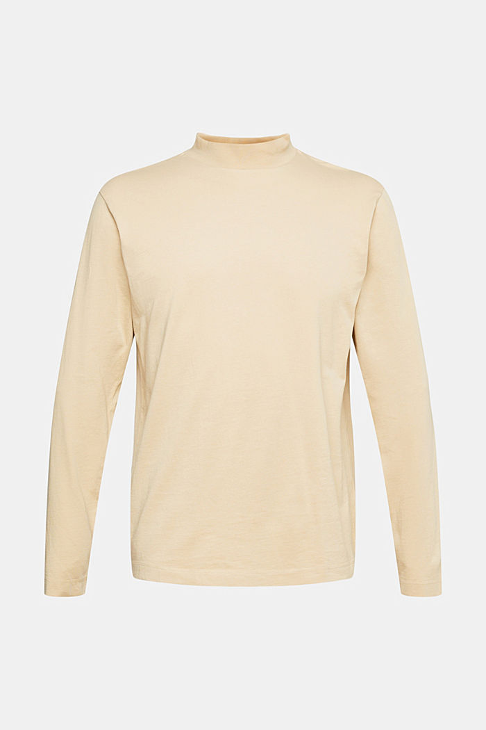 Stand-up collar long sleeve top, CREAM BEIGE, detail-asia image number 5