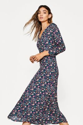 Esprit - Flowing midi dress with a floral print at our Online Shop