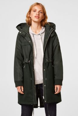 Esprit - Padded parka in nylon and fleece at our Online Shop