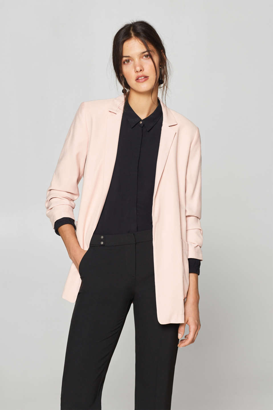 Esprit Oversized blazer with gathered sleeves at our Esprit Oversized blazer with gathered sleeves at our