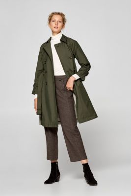 Esprit Trench coat with a checked back at our Online Shop