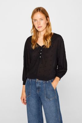 Esprit Bluse med blondedetaljer i Esprits