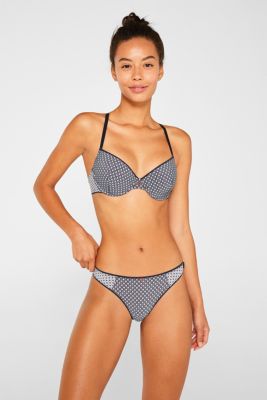 Esprit Brazilian hipster thong with a micro print at our Online Shop