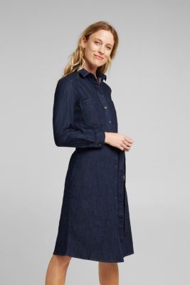 Esprit Hemdblusenkleid Aus Stretch Denim Im Online Shop Kaufen