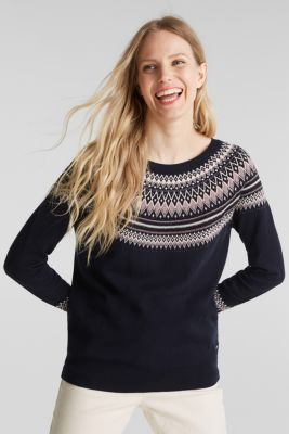 Esprit JacquardPullover, 100 BioBaumwolle im Online Shop kaufen