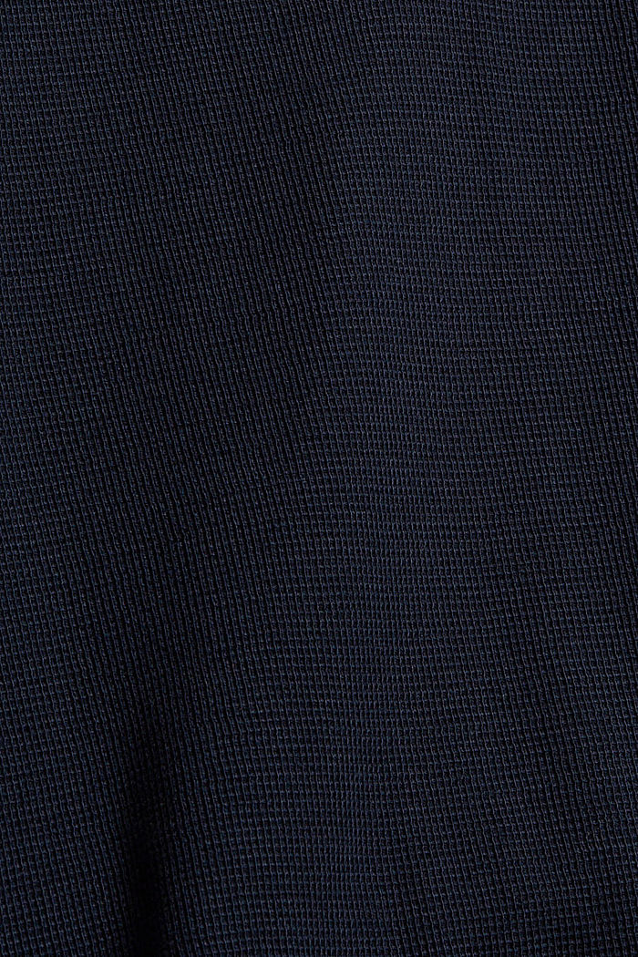 T-shirt à manches longues et patte de boutonnage, coton biologique, NAVY, detail image number 5