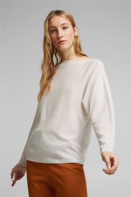 Esprit - Made of 100% cashmere: jumper with batwing sleeves at our ...