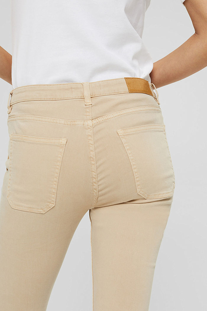 Stretch trousers with organic cotton, BEIGE, detail image number 5