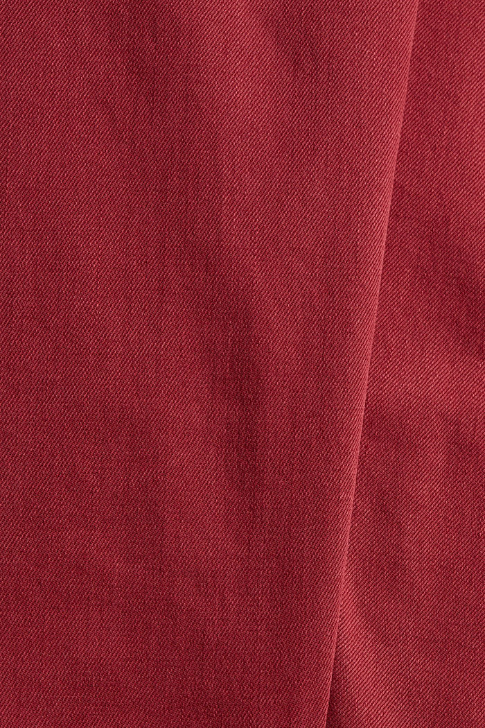 Stretch trousers with organic cotton, DARK RED, detail image number 4