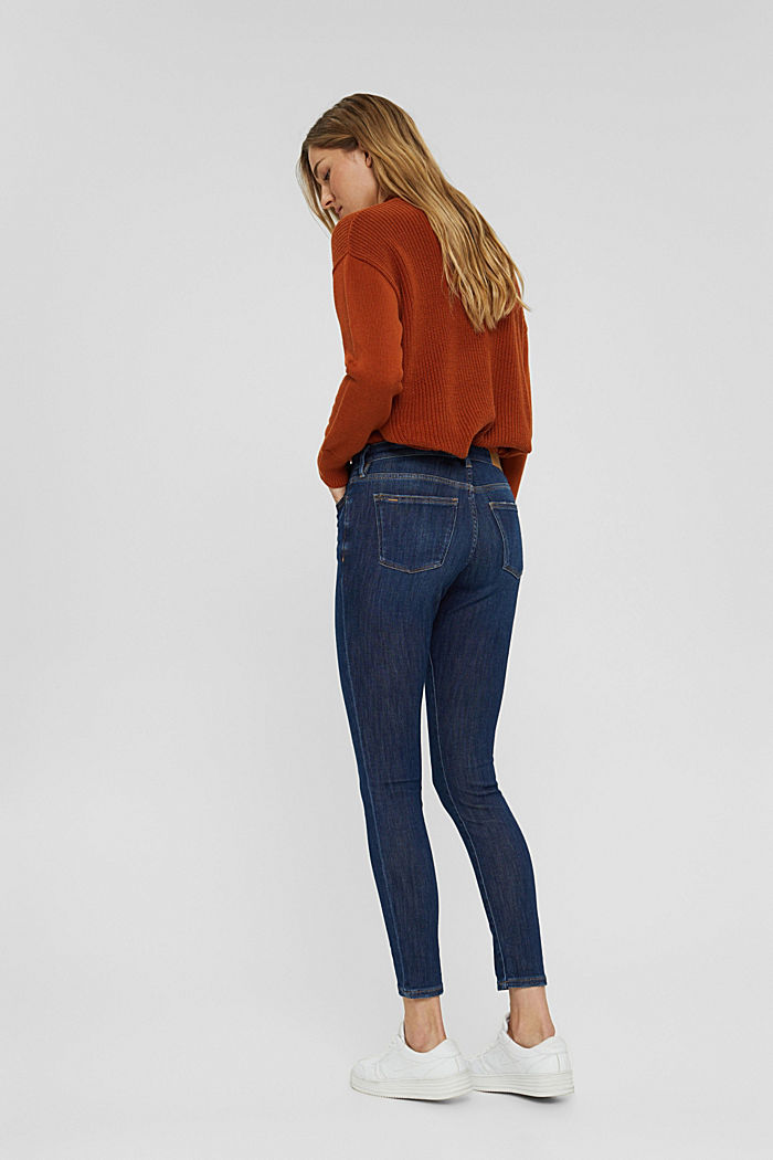 Super stretchy jeans made of organic cotton, BLUE DARK WASHED, detail image number 3