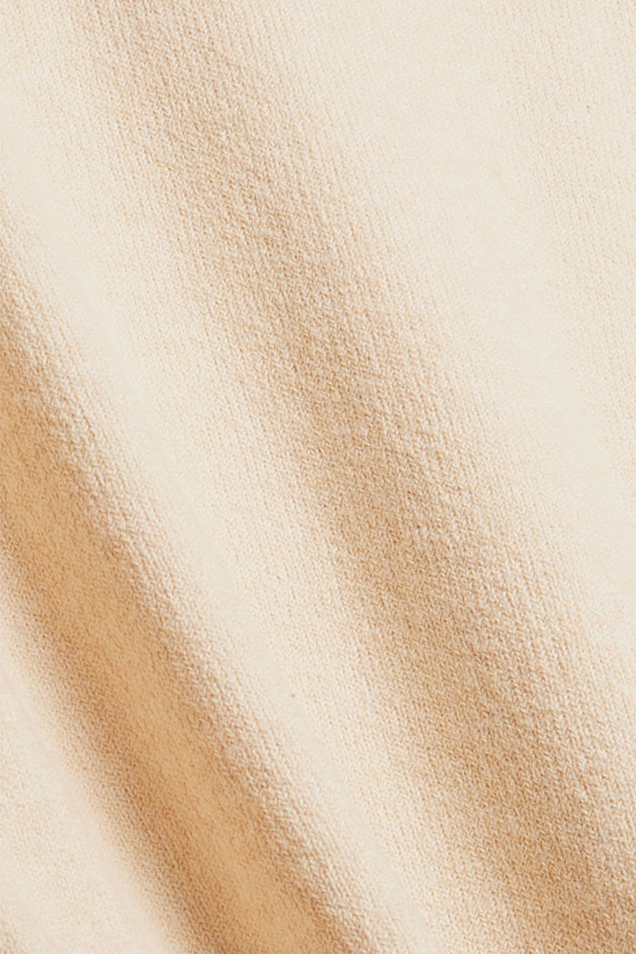 Wool blend: knitted dress with dropped shoulders, BEIGE, detail image number 4