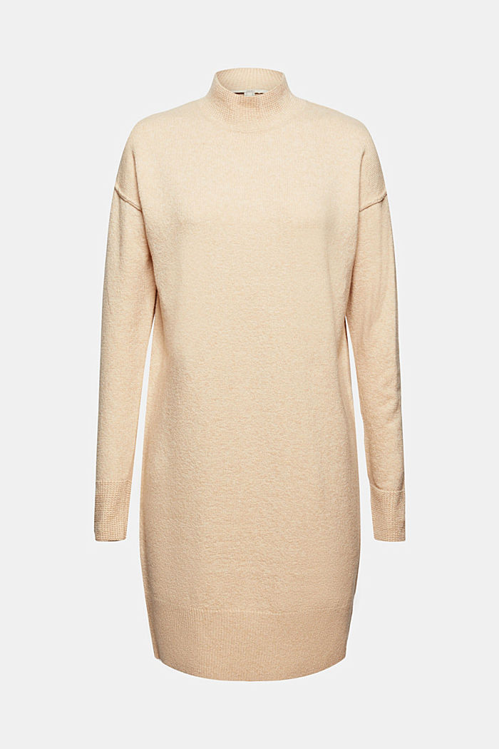 Wool blend: knitted dress with dropped shoulders
