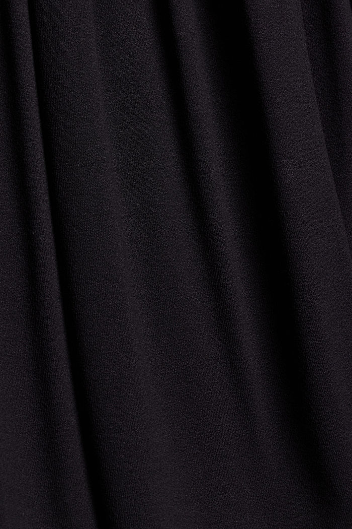 Jersey dress with tasselled ties, LENZING™ ECOVERO™, BLACK, detail image number 4
