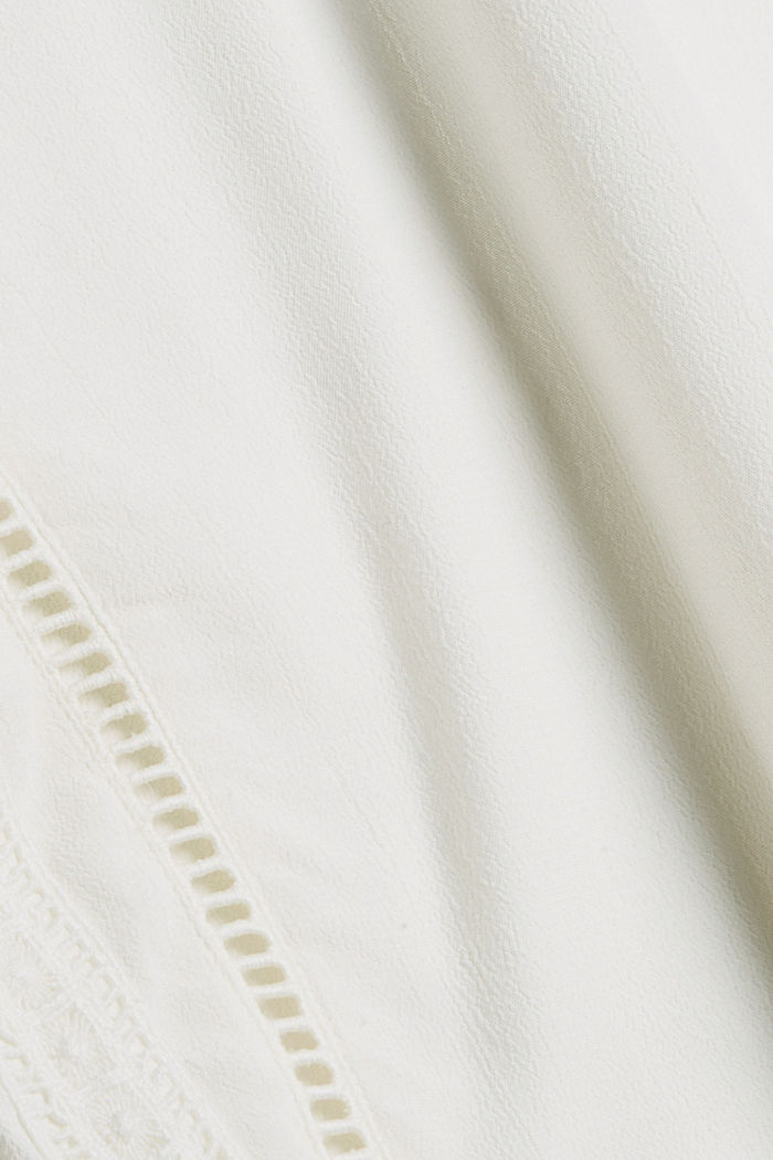 Blouse with broderie anglaise made of LENZING™ ECOVERO™, OFF WHITE, detail image number 4