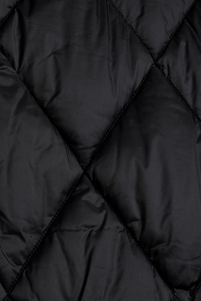 Recycled: quilted coat with a hood, BLACK, detail image number 4