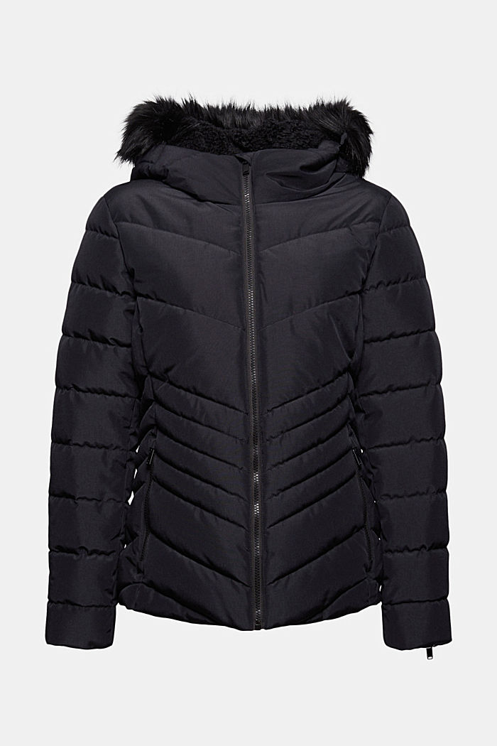 Recycled: Quilted jacket with 3M™ Thinsulate™ filling, BLACK, overview