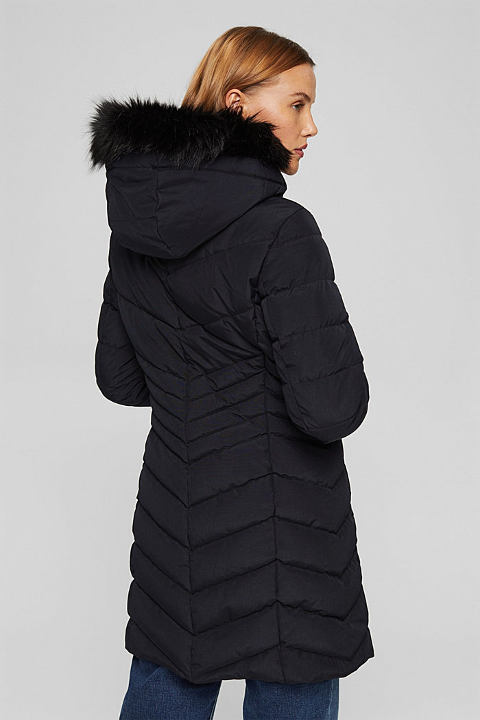 Recycled: Quilted coat with 3M™ Thinsulate™ filling, BLACK, detail image number 3