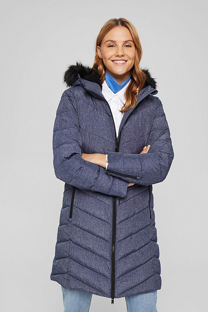 Recycled: Quilted coat with 3M™ Thinsulate™ filling, NAVY, detail image number 0