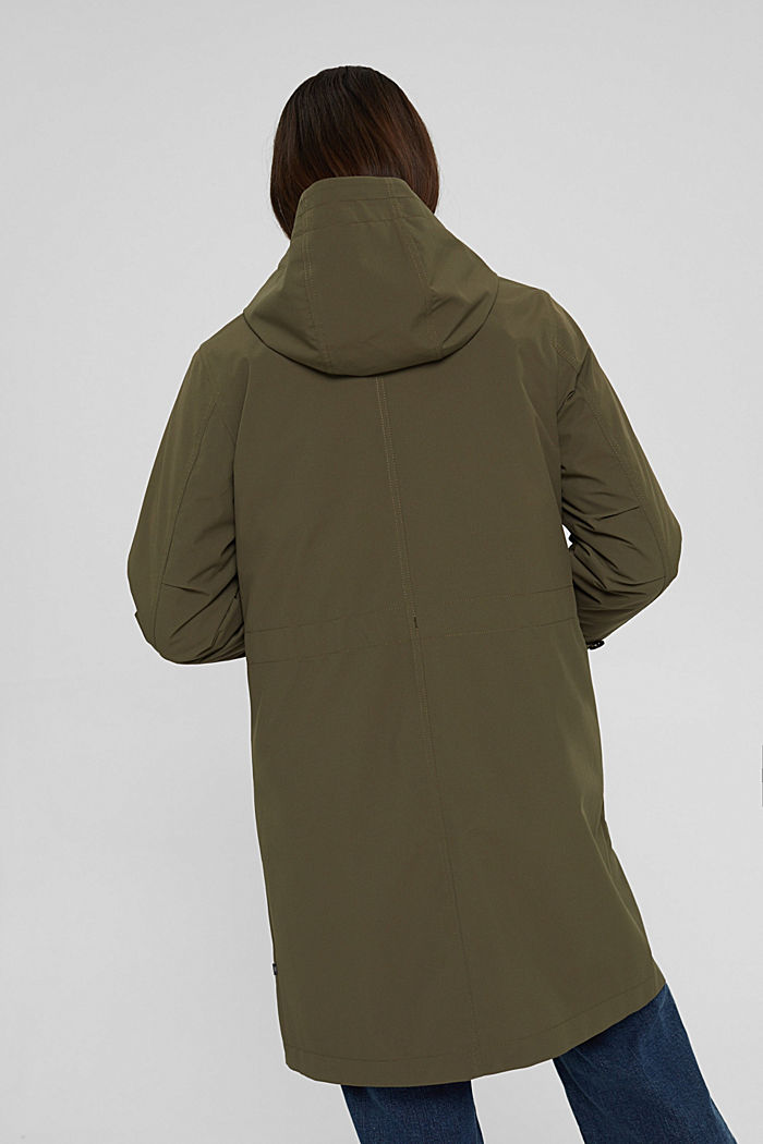 2-in-1 regenmantel met uitneembare jas, DARK KHAKI, detail image number 3