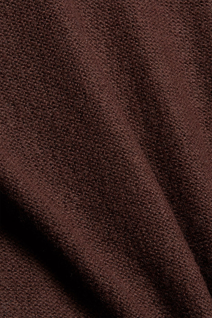 Wool blend: jumper with inside-out seams, BROWN, detail image number 4