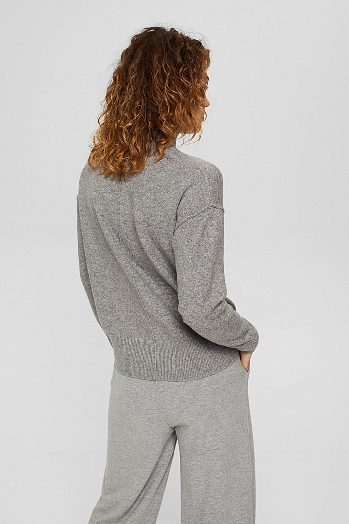 Wool blend: jumper with inside-out seams, MEDIUM GREY, detail image number 3