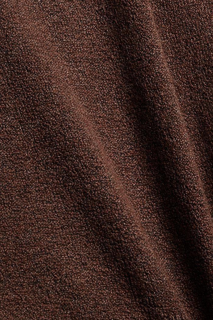 Wool blend: jumper with inside-out seams, BROWN, detail image number 4