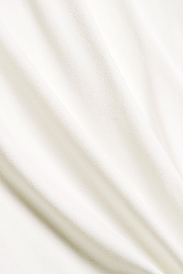 Bluzka z długim rękawem z koronką, bawełna organiczna, OFF WHITE, detail image number 4