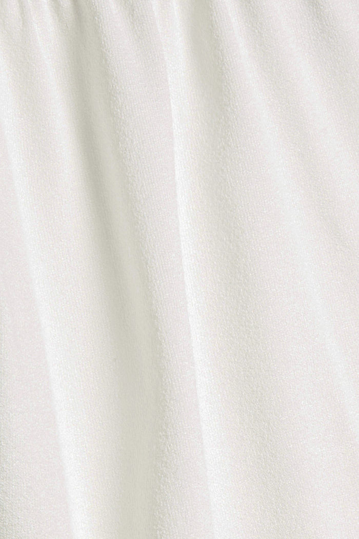 Long sleeve top with tasselled ties, LENZING™ ECOVERO™, OFF WHITE, detail image number 4