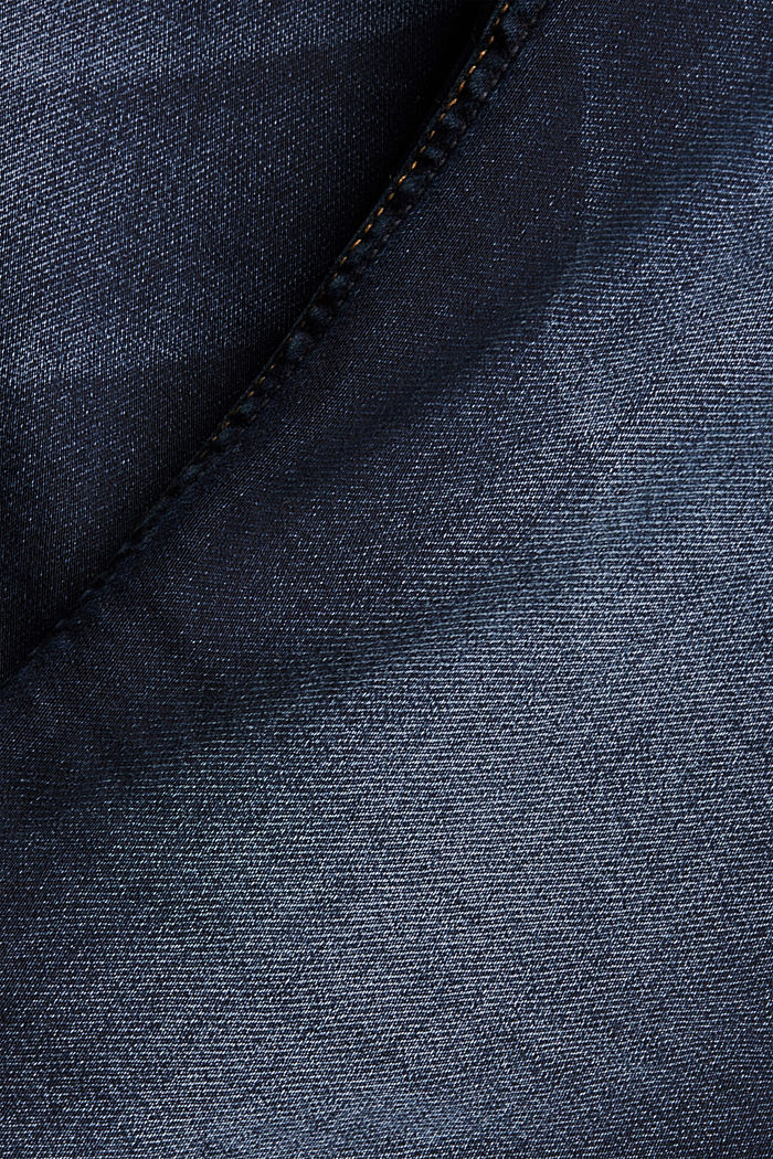 Stretch jeans in blended cotton, BLUE BLACK, detail image number 5