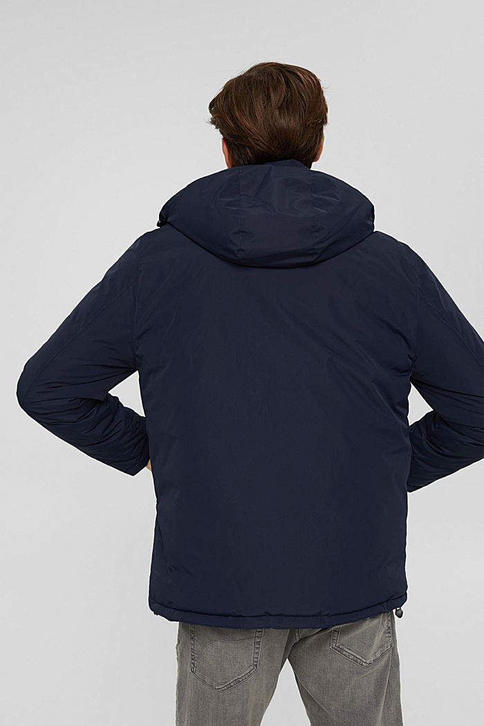 Recycled: padded, hooded jacket, NAVY, detail image number 3